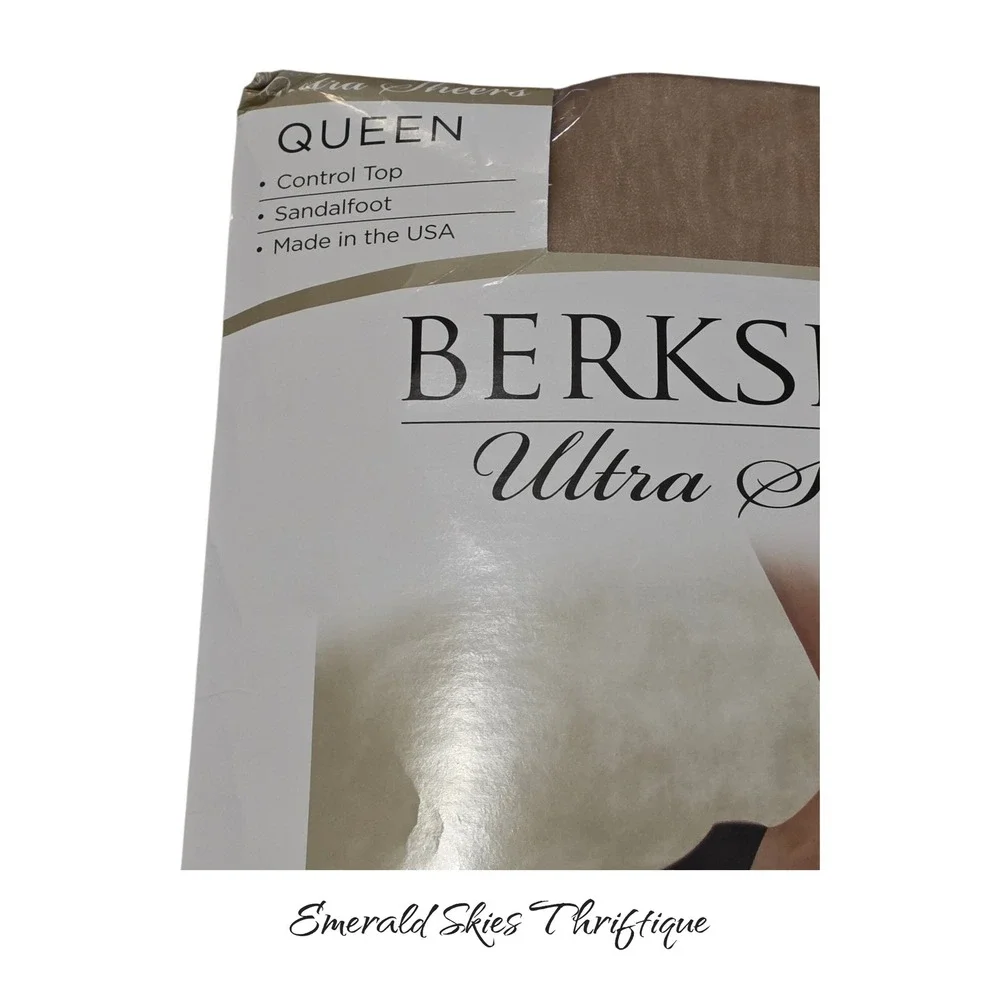 Berkshire 4411 QUEEN Ultra Sheer Control Top Pantyhose Plus Sz 5x 6x free ship